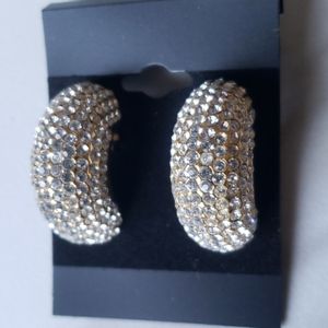Vintage rhinestone earrings by Jarin